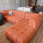 Burnt Orange Bubble sofa